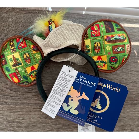NWT Disney's 50th Anniversary - TIKI ROOM - Mickey Mouse Ears - Picture 1 of 2